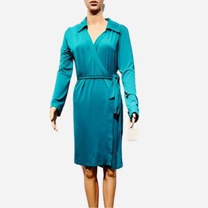 NWT Calvin Klein Evergreen Women’s Dress Long Sleeve Size 14
